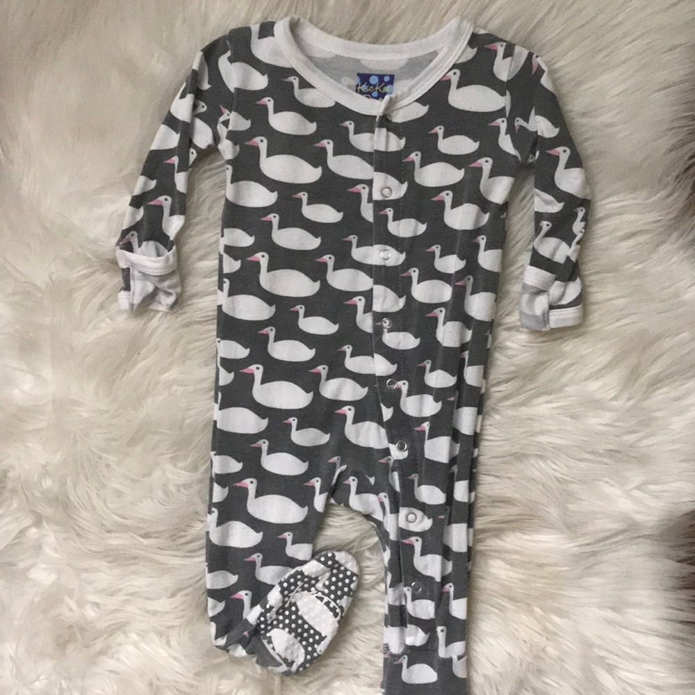 Kickee Pants Snaps Footie / Geese